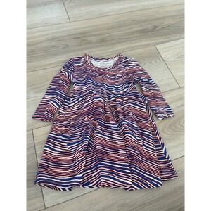 Angel Dear‎ Buffalo Bills Kids Dress 6 12M Blue Red White Stripe Tiered Pockets